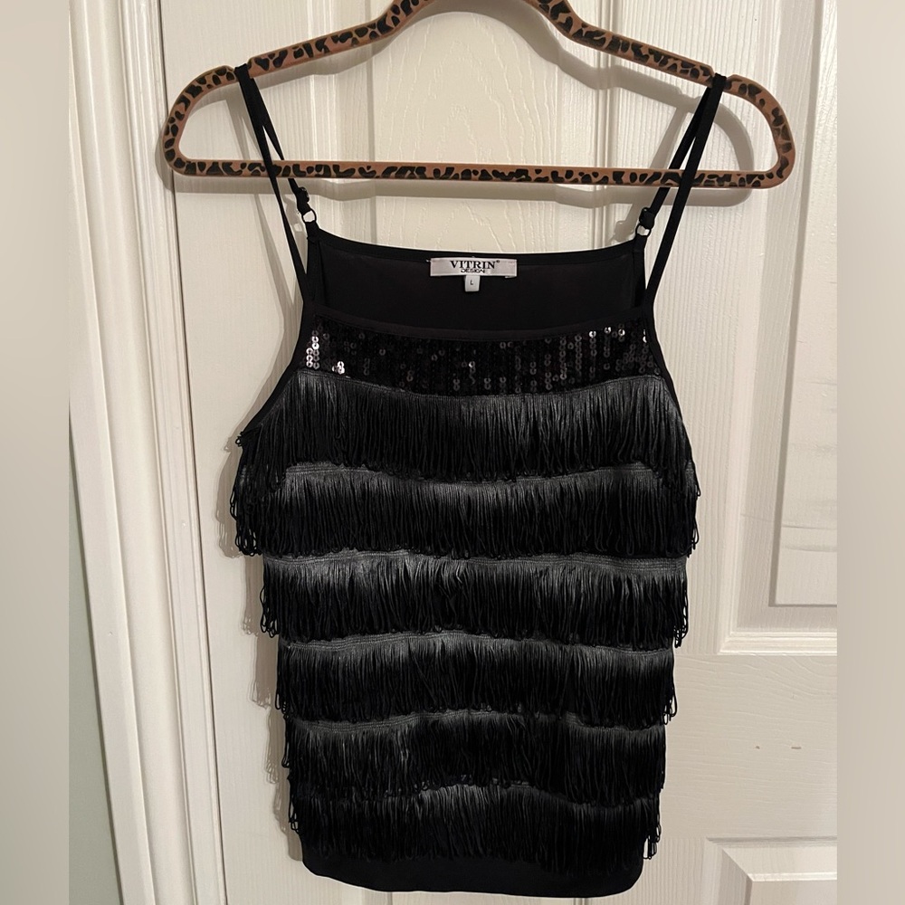 Fringe and Sequin Camisole